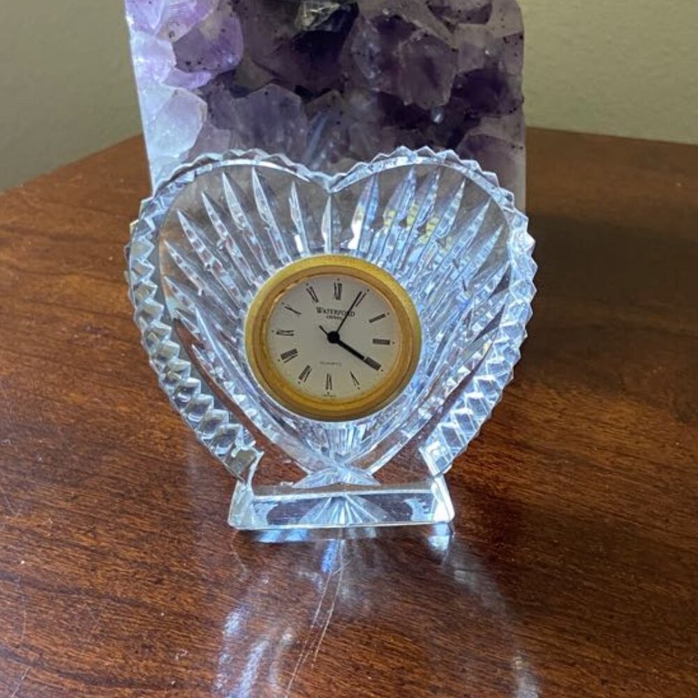 Waterford Crystal Heart Shaped Clock
